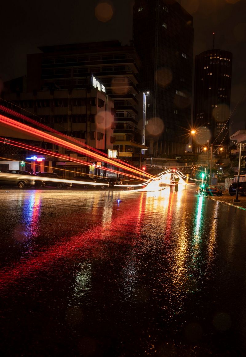 Light trails photographed at night using a long exposure. Taken on a Canon EOS-1D X Mark III by Canon Ambassador Seibou Traoré.
