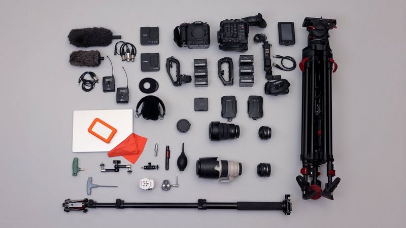 Canon Ambassador Tanya Aizikovich's kitbag containing Canon cameras, lenses and accessories. © Yosee Gamzoo Letovash