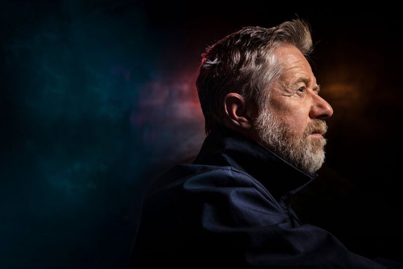 A side profile portrait of movie and theatre actor Jiří Langmajer, taken on a Canon EOS R5 by Tomáš Třeštík.