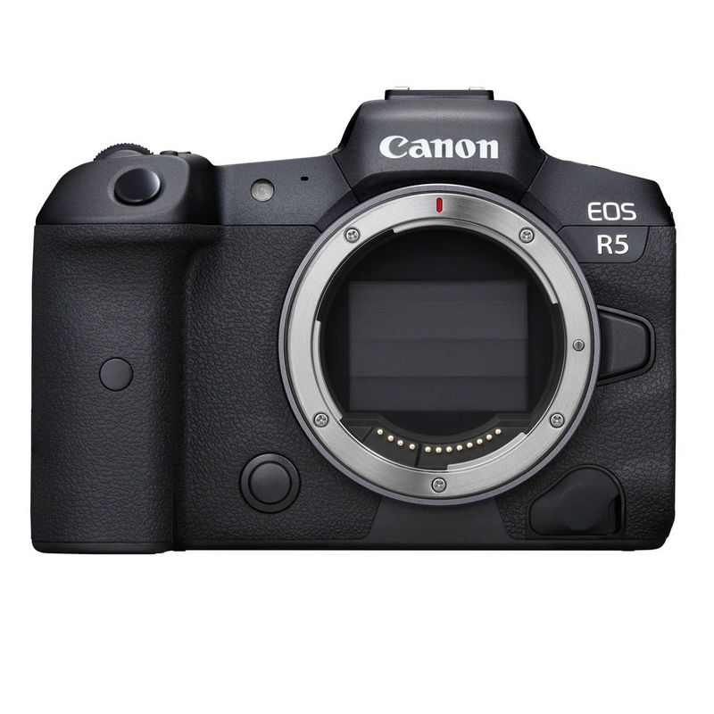 The Canon EOS R5 camera.