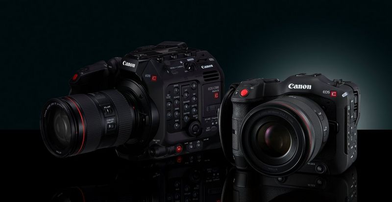 Les caméras Canon EOS C300 Mark III et Canon EOS C70.