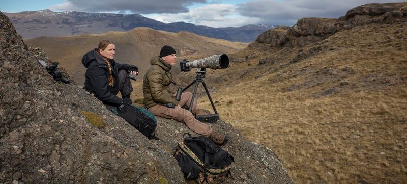 Wildlife photographer Ingo Arndt and his wife Silke with their Canon kit. 