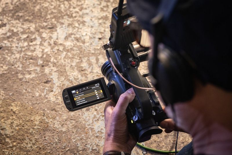 The ND Filter setting on a Canon XA45 professional camcorder.