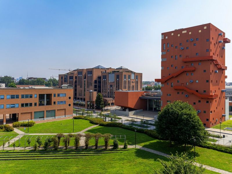 A view of the campus at IULM University of Milan.
