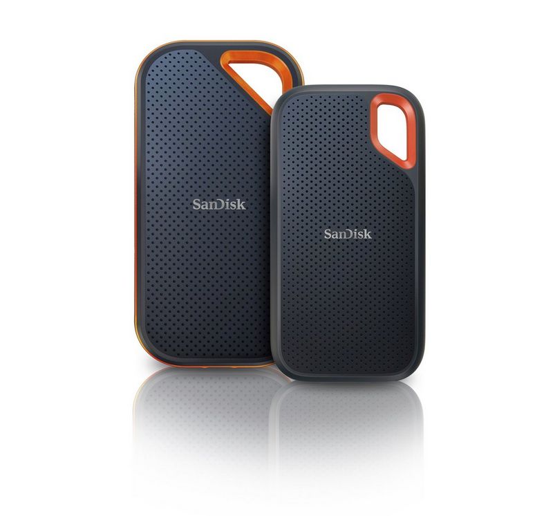 Een SanDisk Extreme PRO Portable SSD en een SanDisk Extreme Portable SSD.