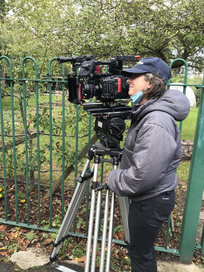 Cinematographer Tania Freimuth shooting with a Canon EOS C500 Mark II on location for the short film Cyn. © Karen Stirgwolt
