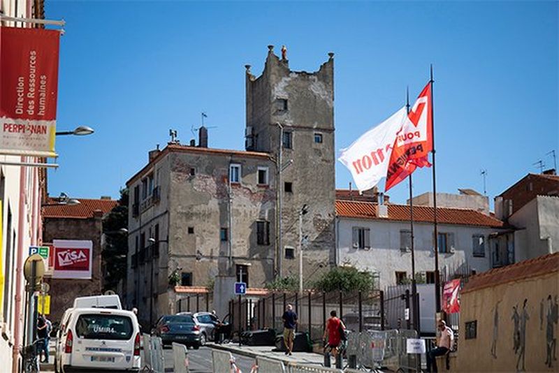 A Visa pour l&#39;Image exhibition venue in Perpignan, France.