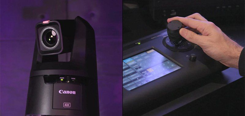 PTZ camera and joystick controller