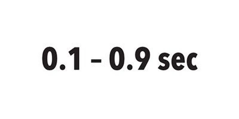 Fast 0.1-0.9 sec1 recycle times