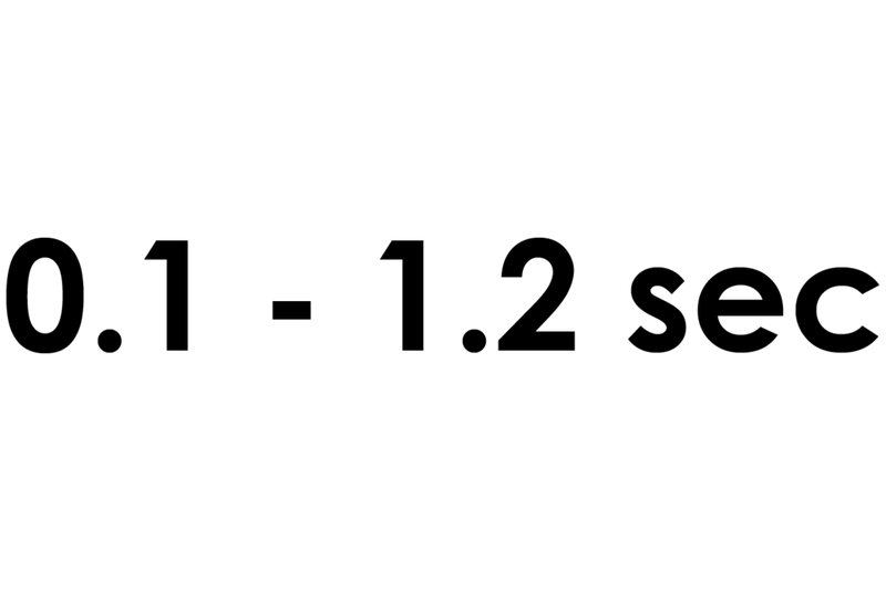 Fast 0.1-1.2 sec recycle times