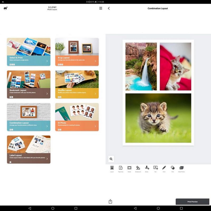 SELPHY App Photo Layout