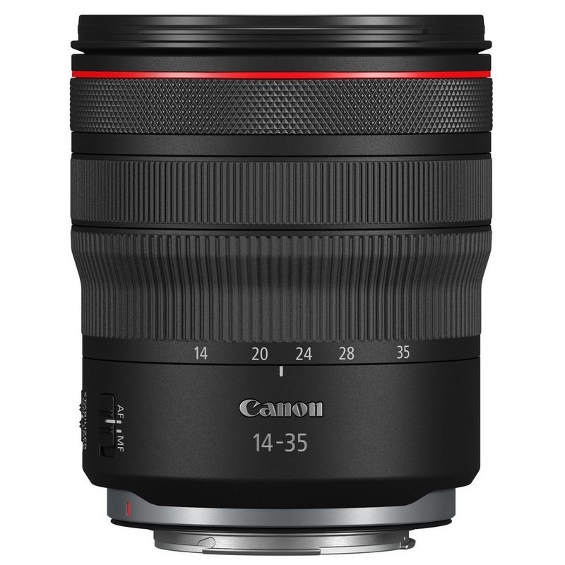 A Canon RF 14-35mm F4L IS USM lens.