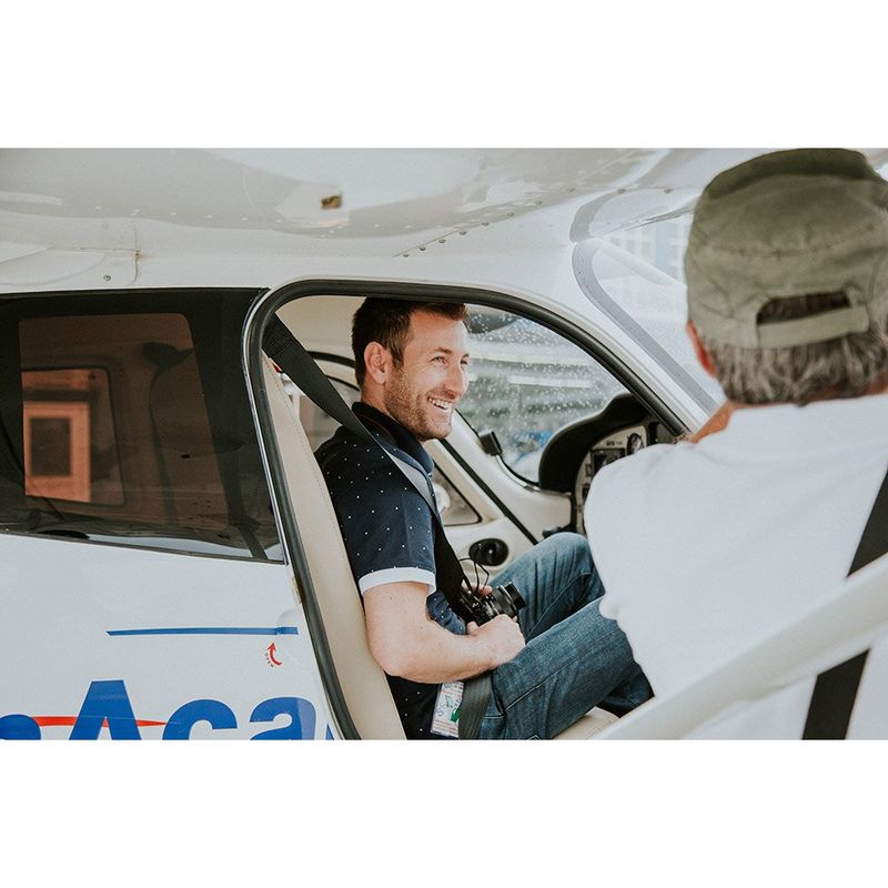 Mihai Jurcă pentru prima dată într-un avion cu două locuri