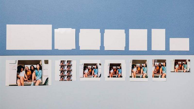 Ассортимент бумаги и стикеров различных размеров для портативных принтеров Canon SELPHY и Zoemini 2.