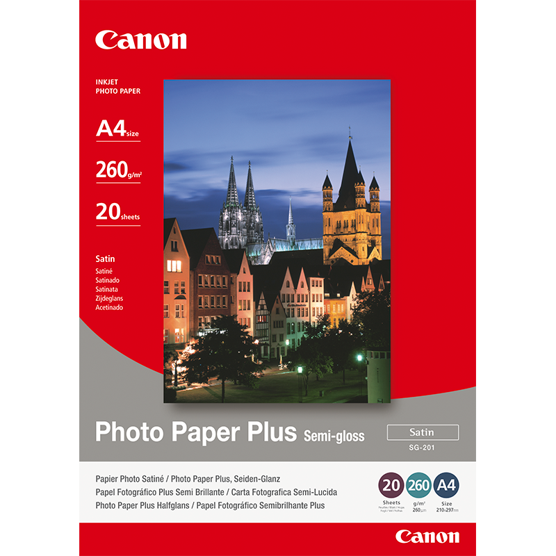 Canon Полуглянцевая фотобумага Photo Paper Plus Semi-Gloss (SG-201)