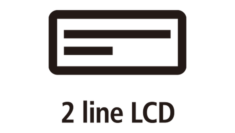 Kerge kasutada tänu 2-realisele LCD-ekraanile
