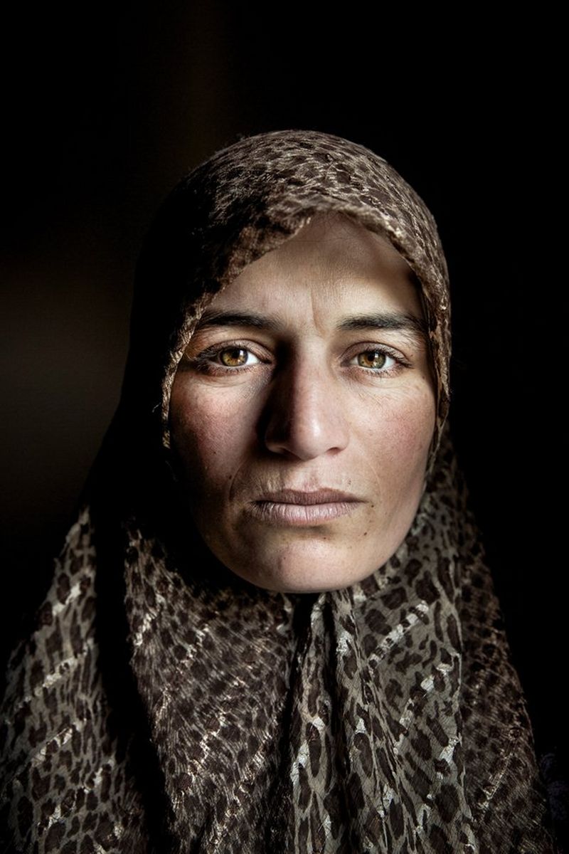 A Syrian refugee woman in Lebanon.