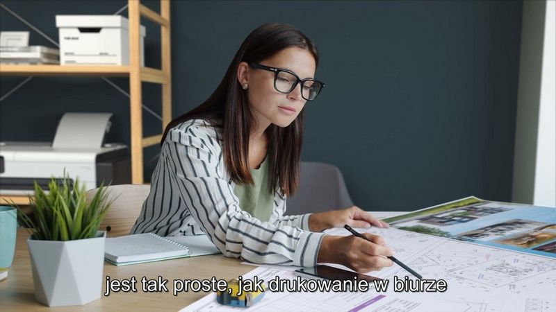 Kompaktowa, łatwa w obsłudze 24-calowa drukarka biurkowa