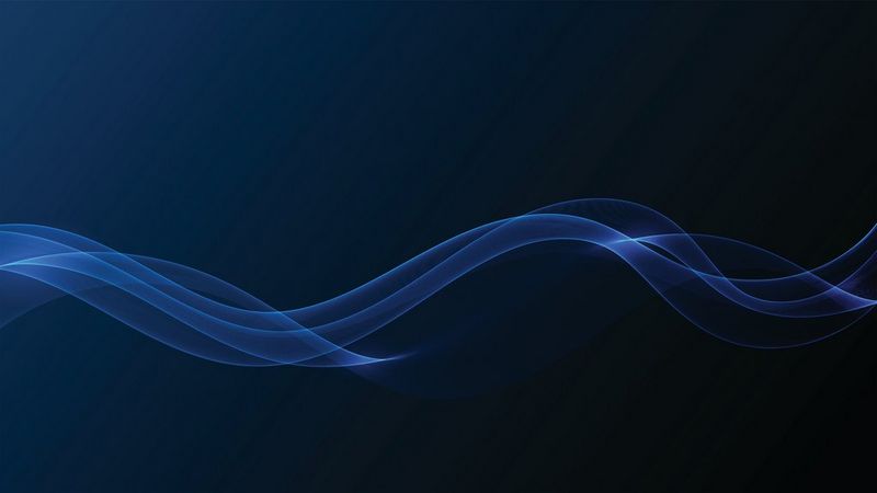 Abstract blue waves on a gradient background.