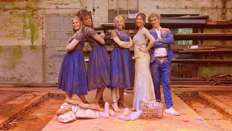 Trash the dress photo shoot behind the scenes