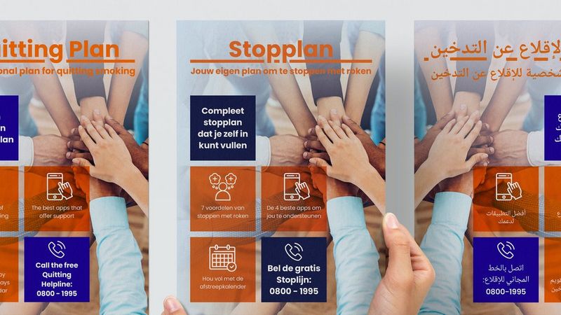 Stoppen met roken in vier talen