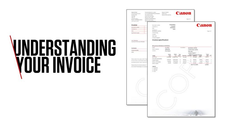 Understanding your Canon business invoice