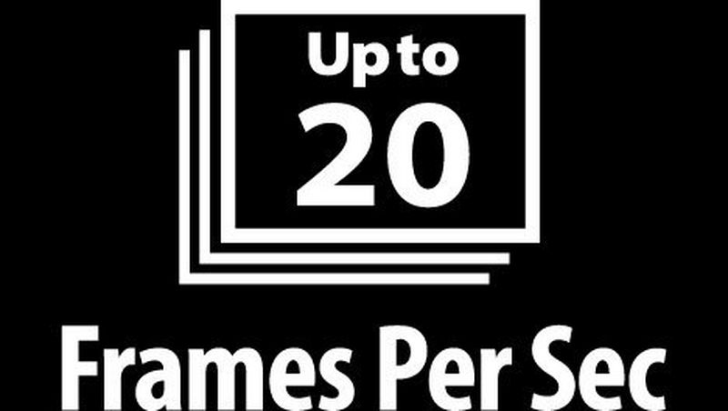 Tiché sériové snímanie až do 20sn./s1