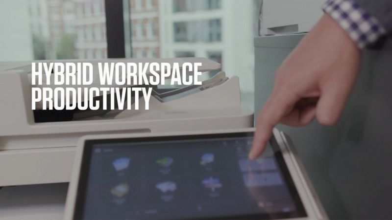 Video about hybrid workspace productivity 