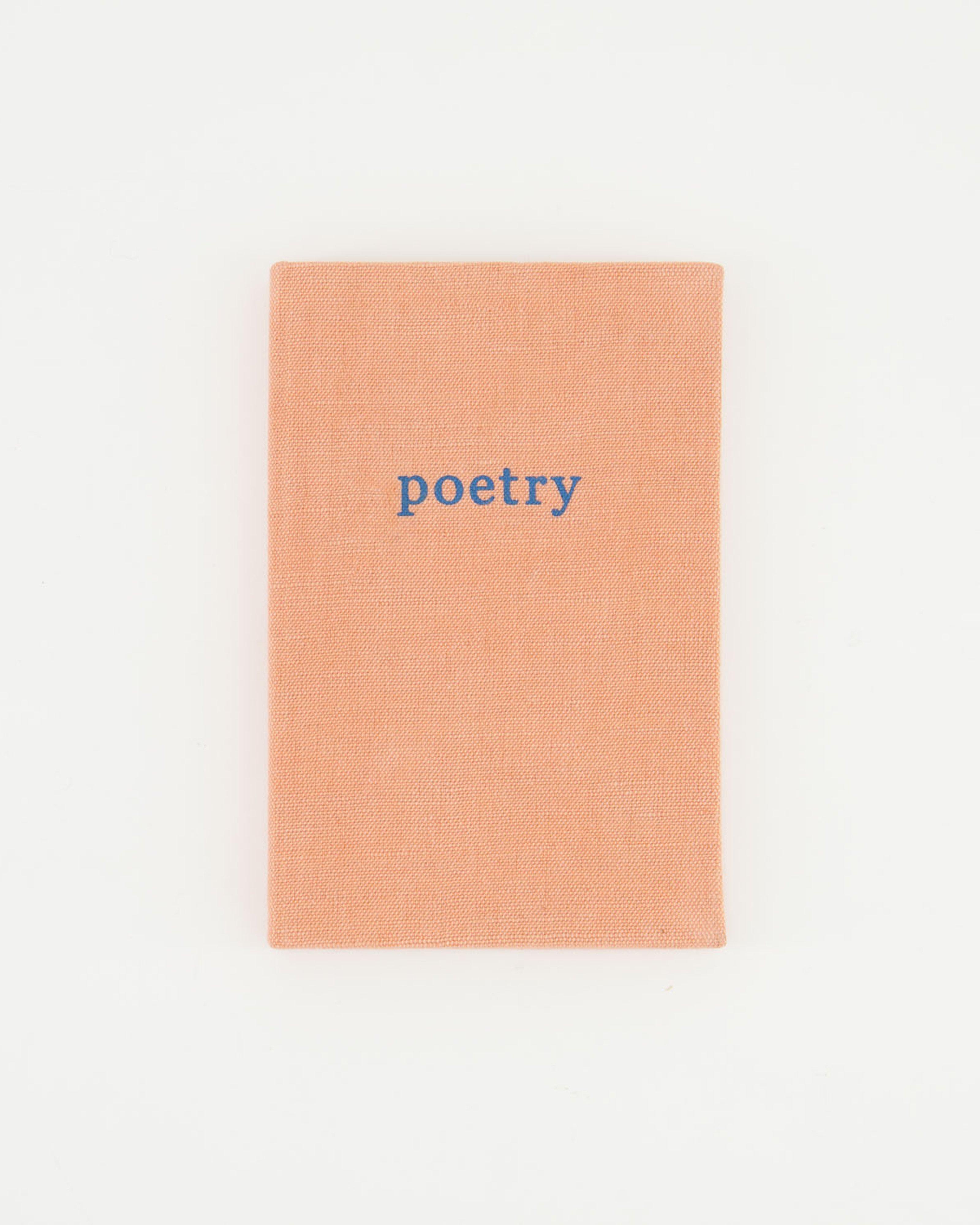 Poetry Linen Notebook -  pink