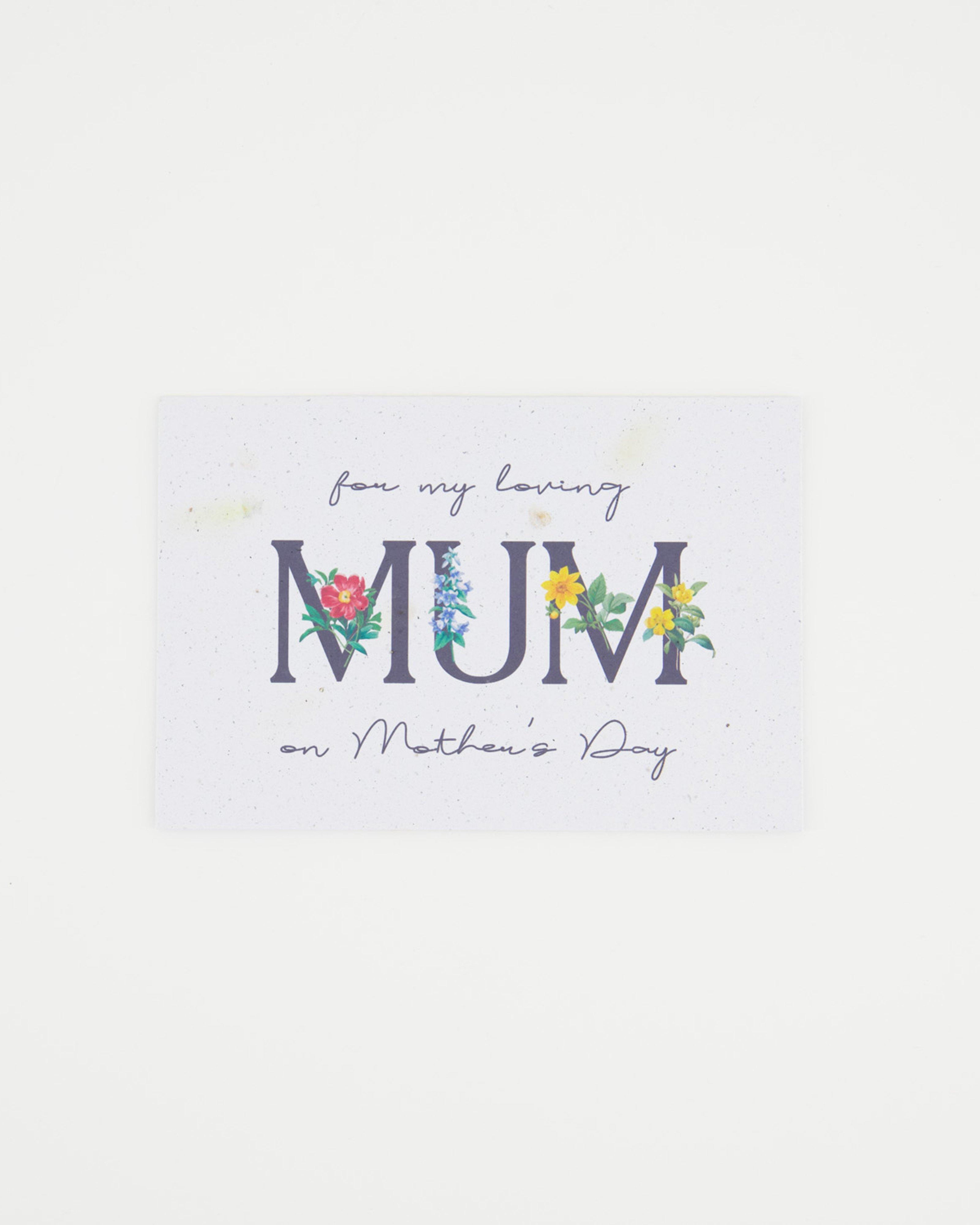 Growing Paper Mum Card -  assorted