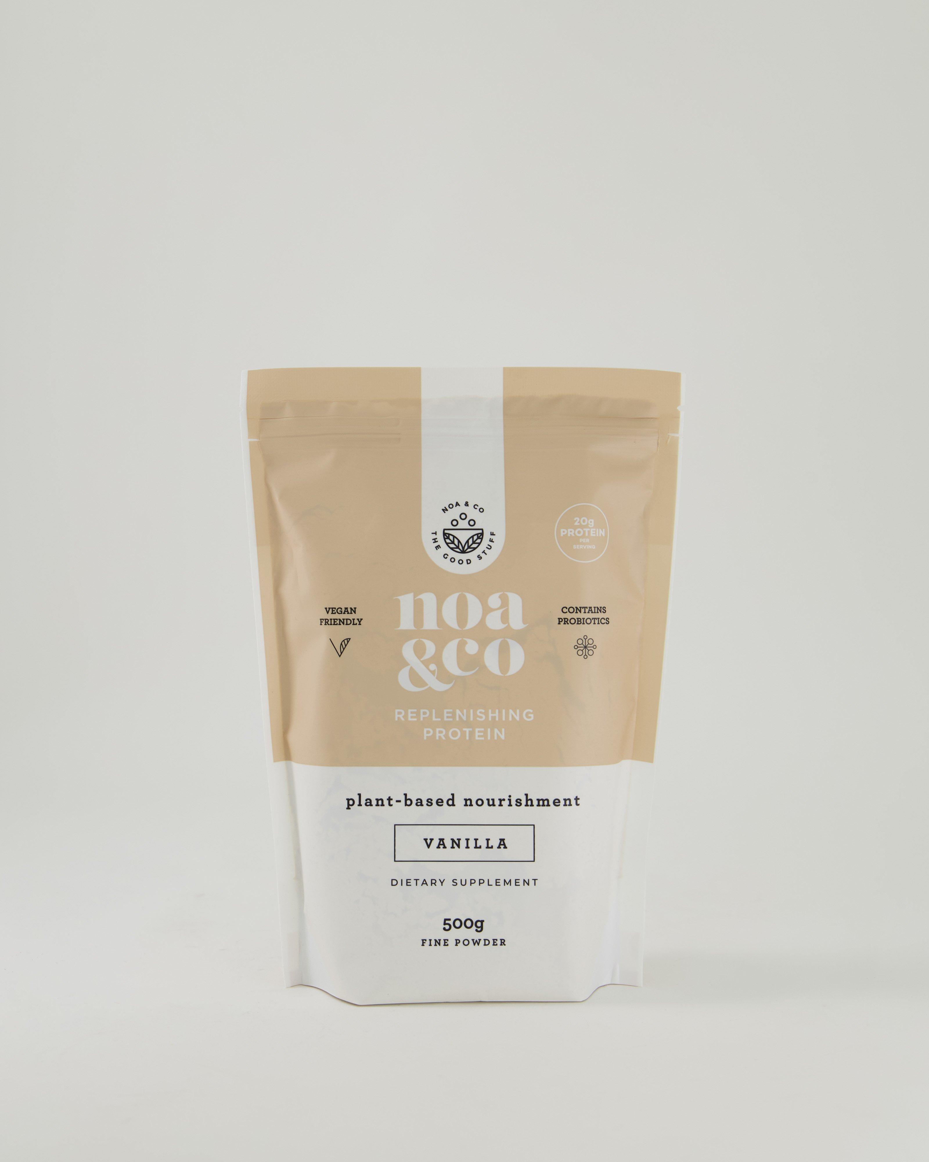 Noa & Co Vanilla Replenishing Protein Powder -  milk