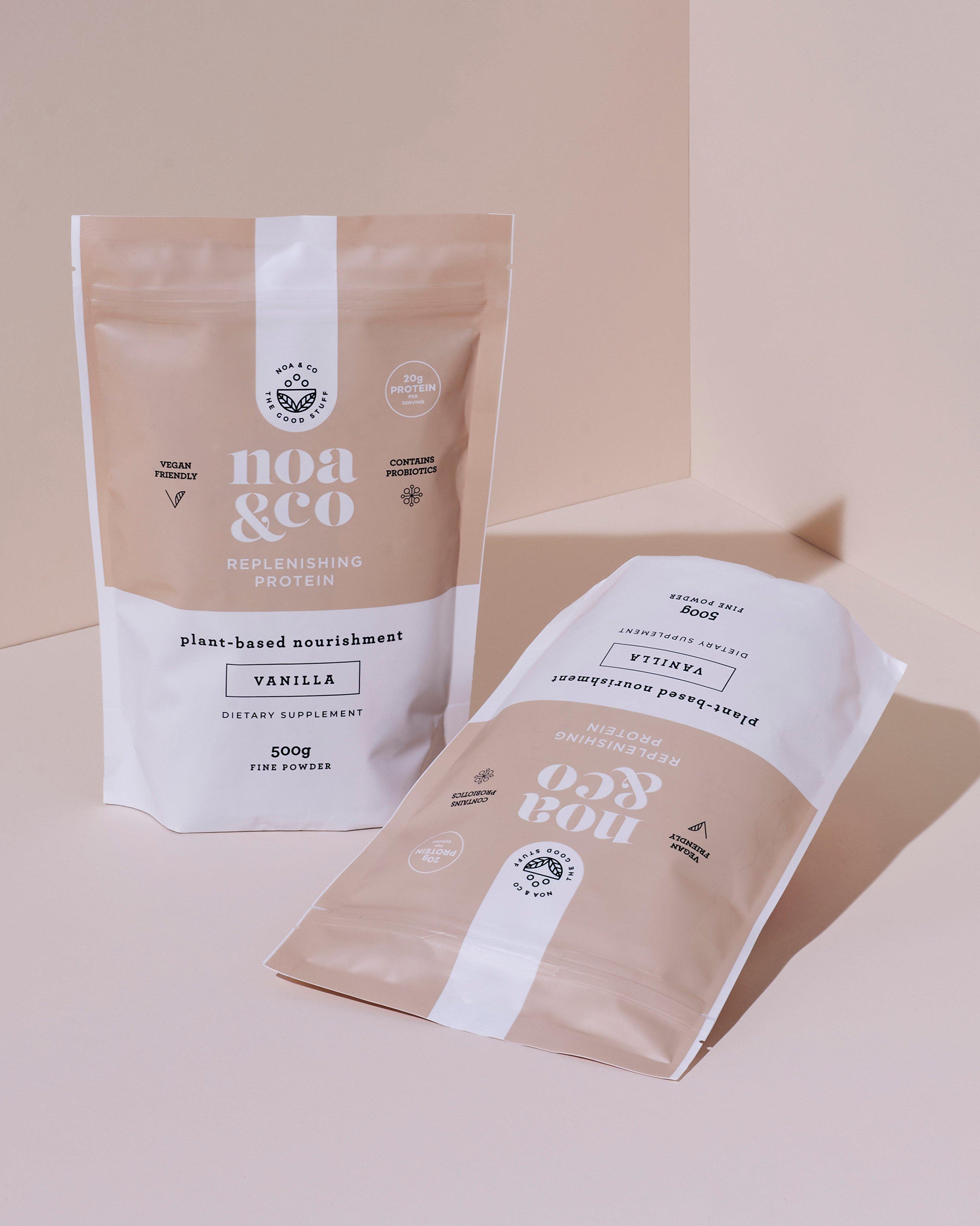 Noa & Co Vanilla Replenishing Protein Powder -  milk