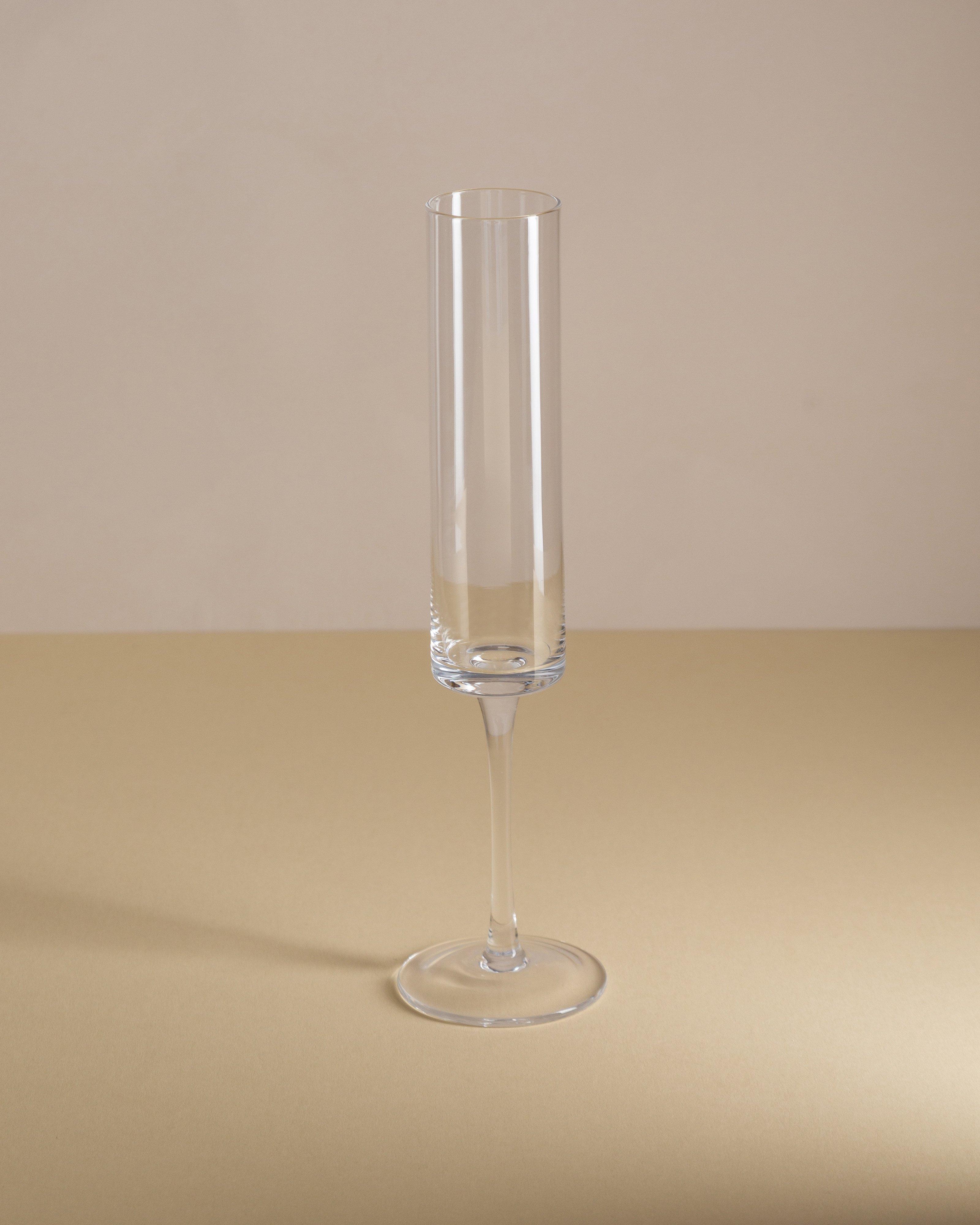 Squared Off Champagne Glass -  nocolour