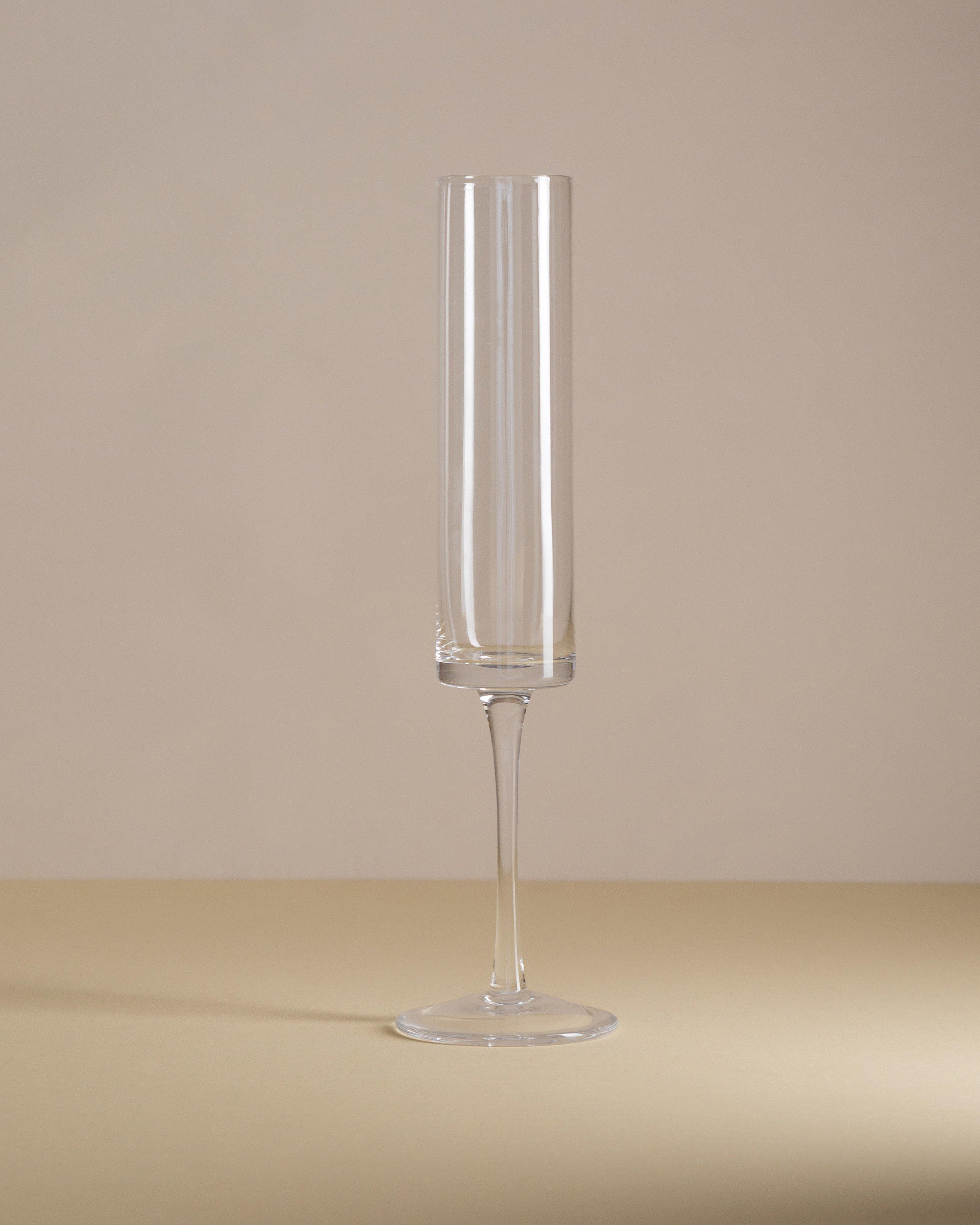 Squared Off Champagne Glass -  nocolour