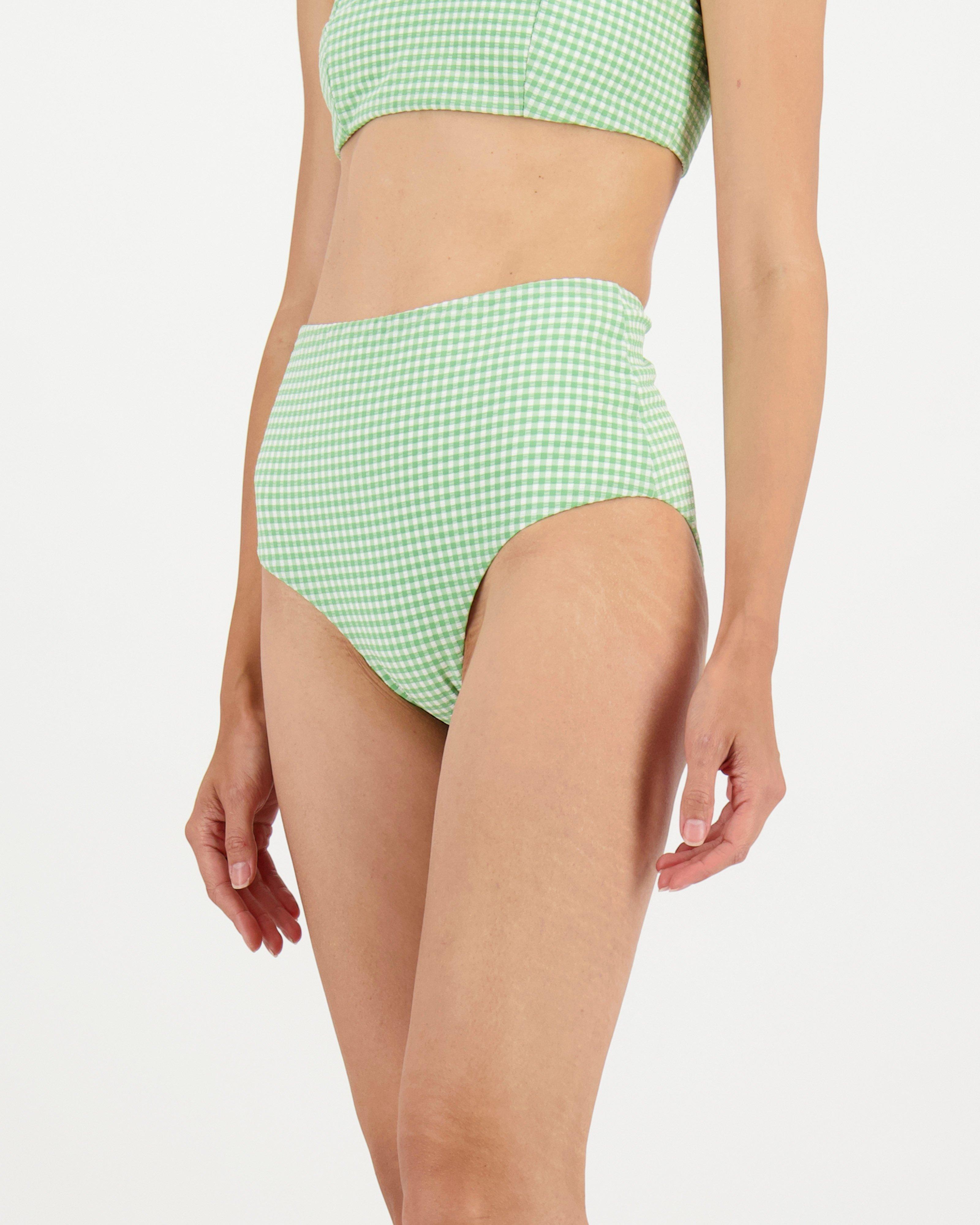 Oda Check Bikini Bottom -  green