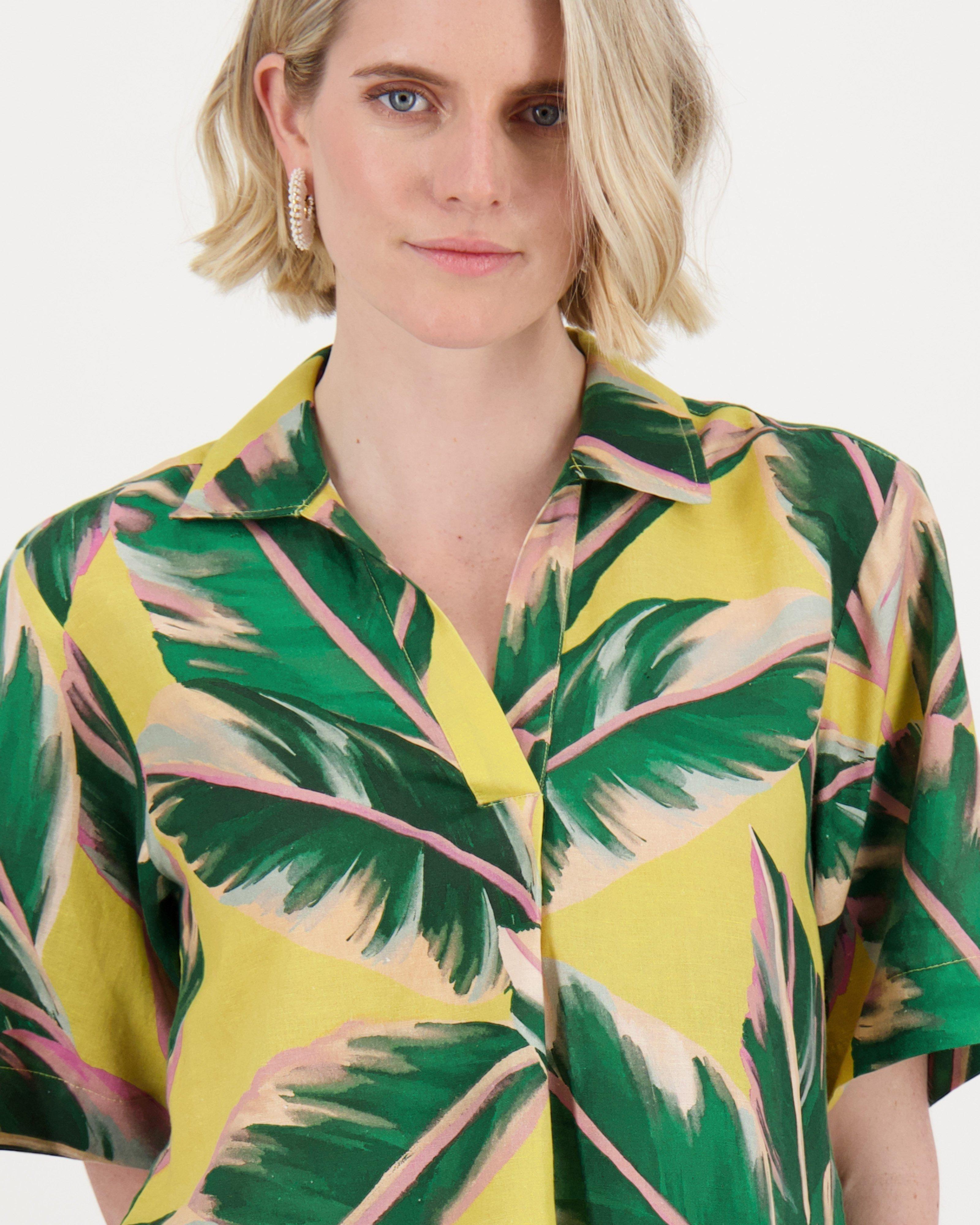 Velma Printed Blouse -  yellow