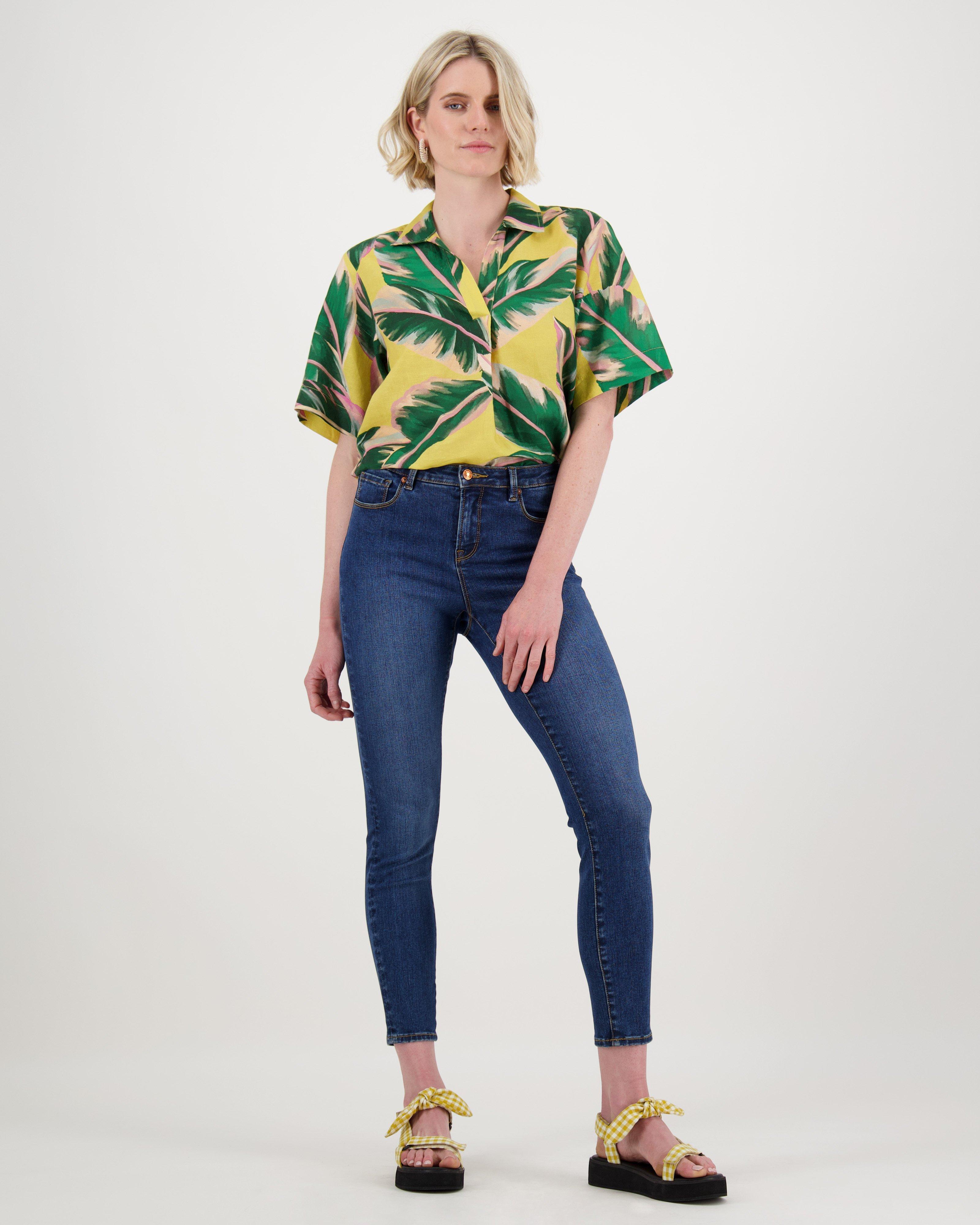 Velma Printed Blouse -  yellow