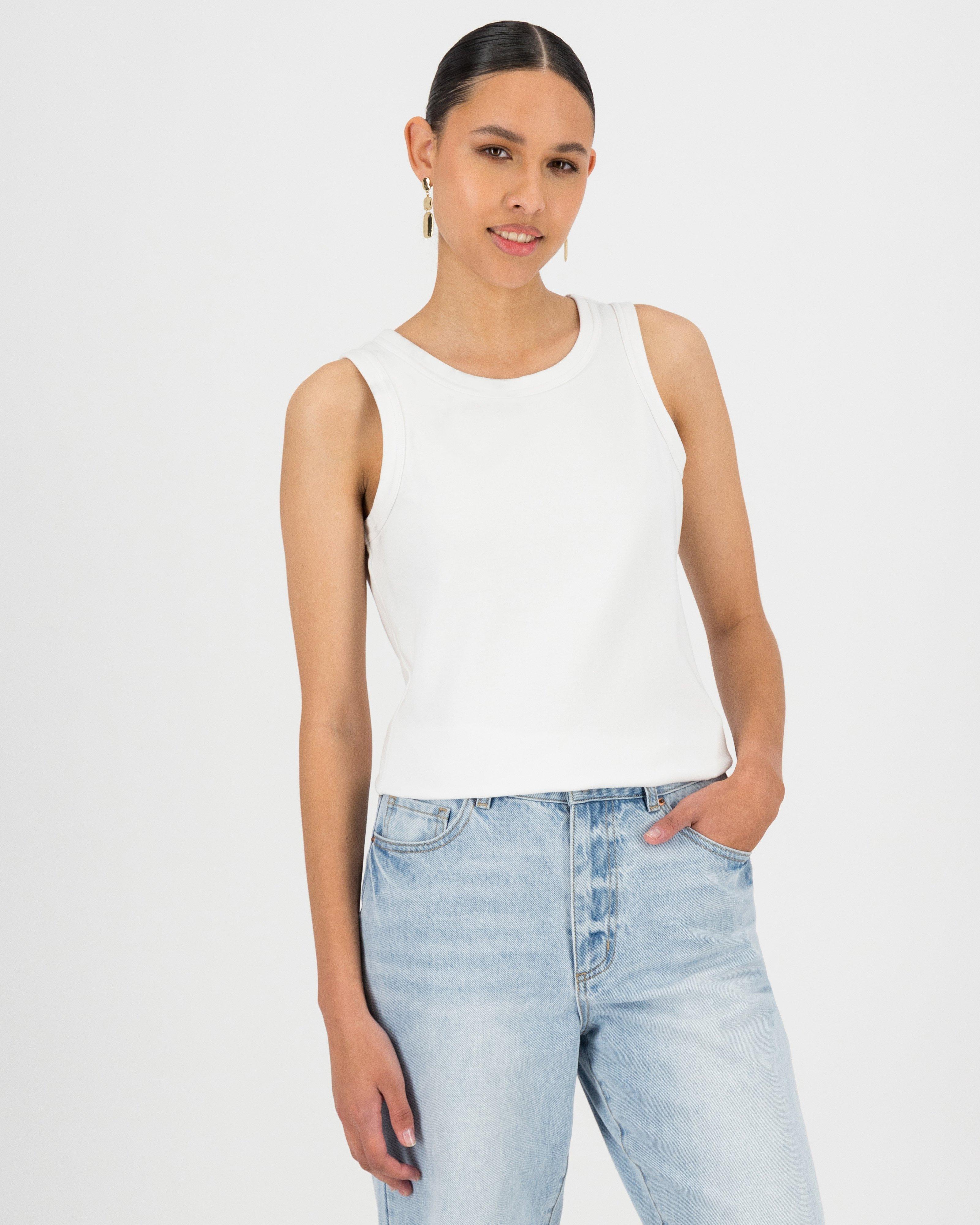 Caryn Tank Top -  white