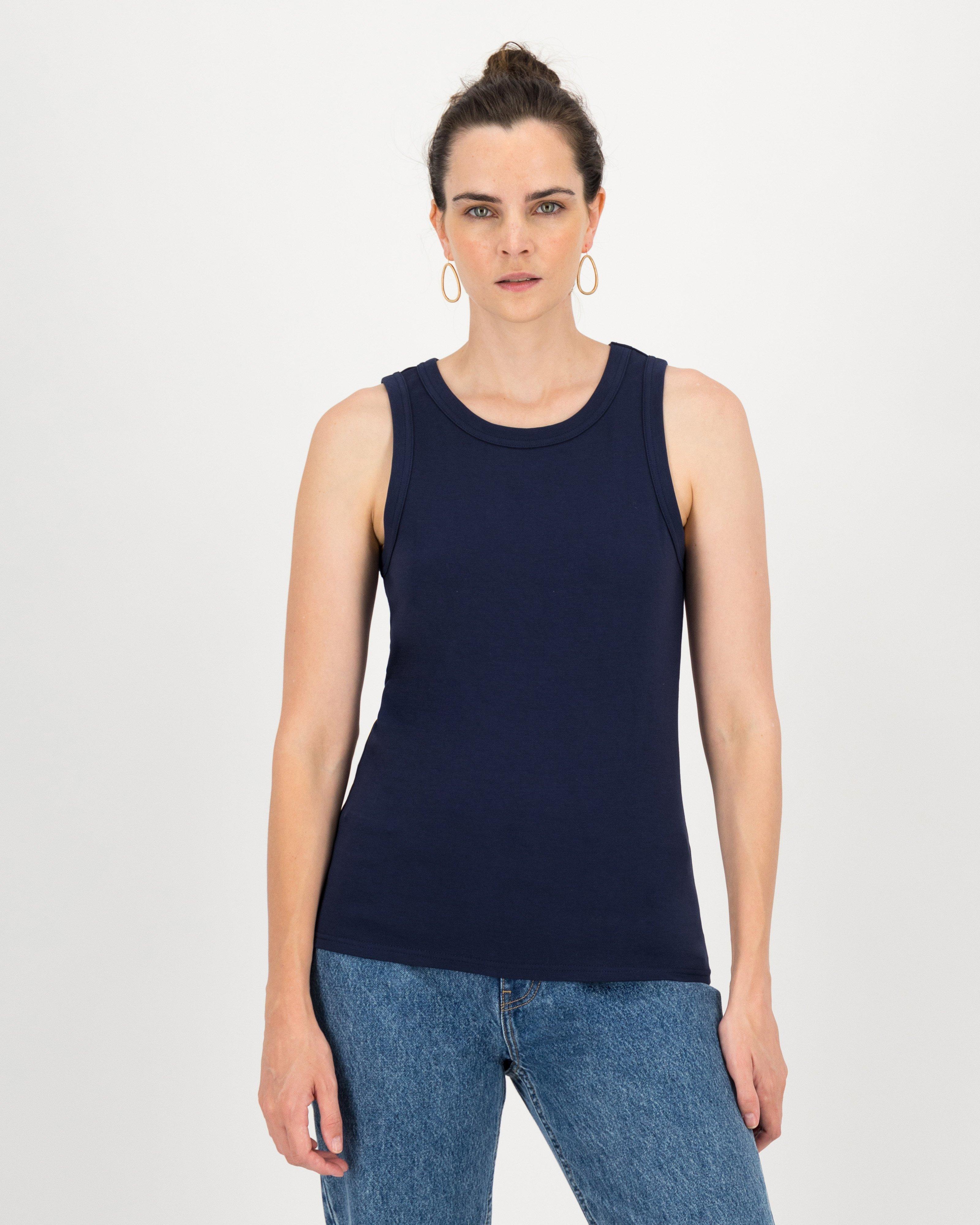 Caryn Tank Top -  navy