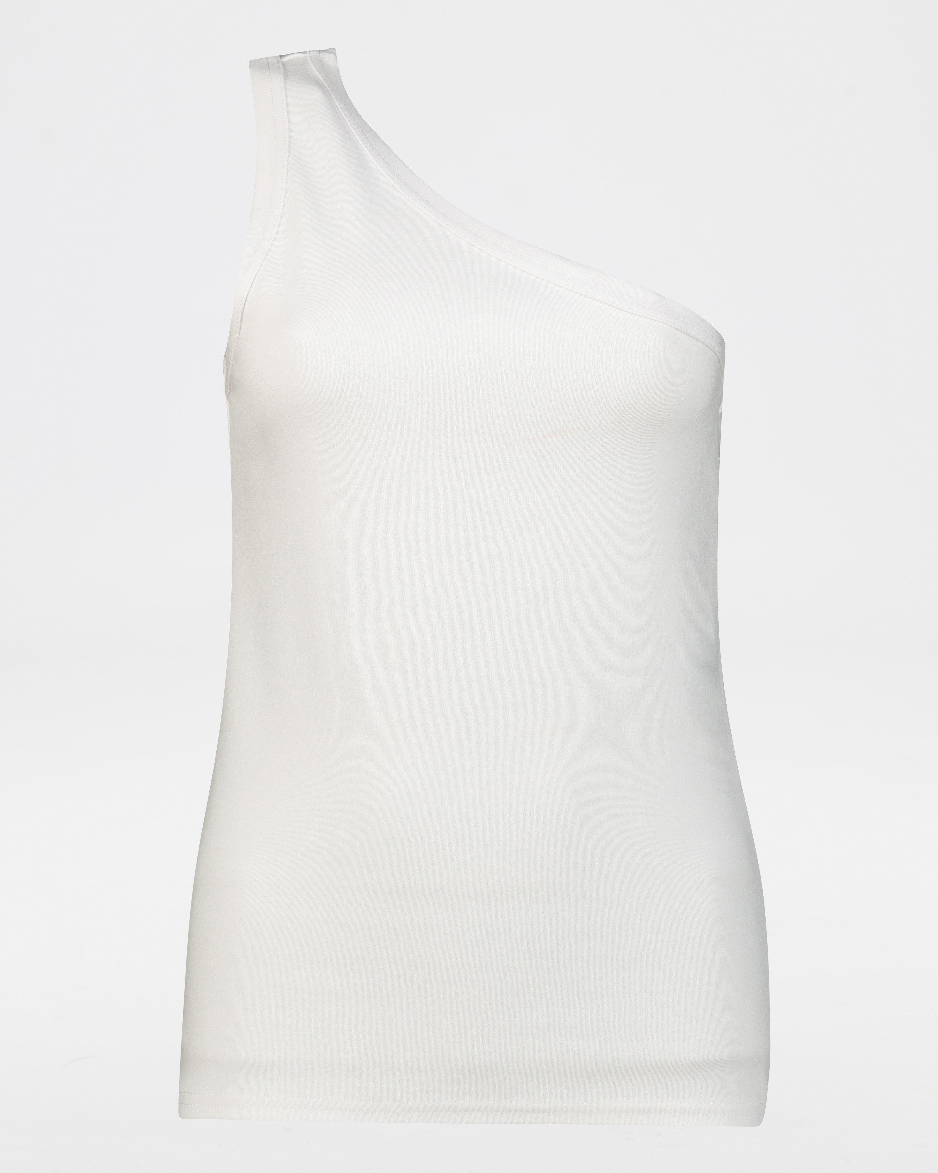 Kris One-Shoulder Tank Top -  white