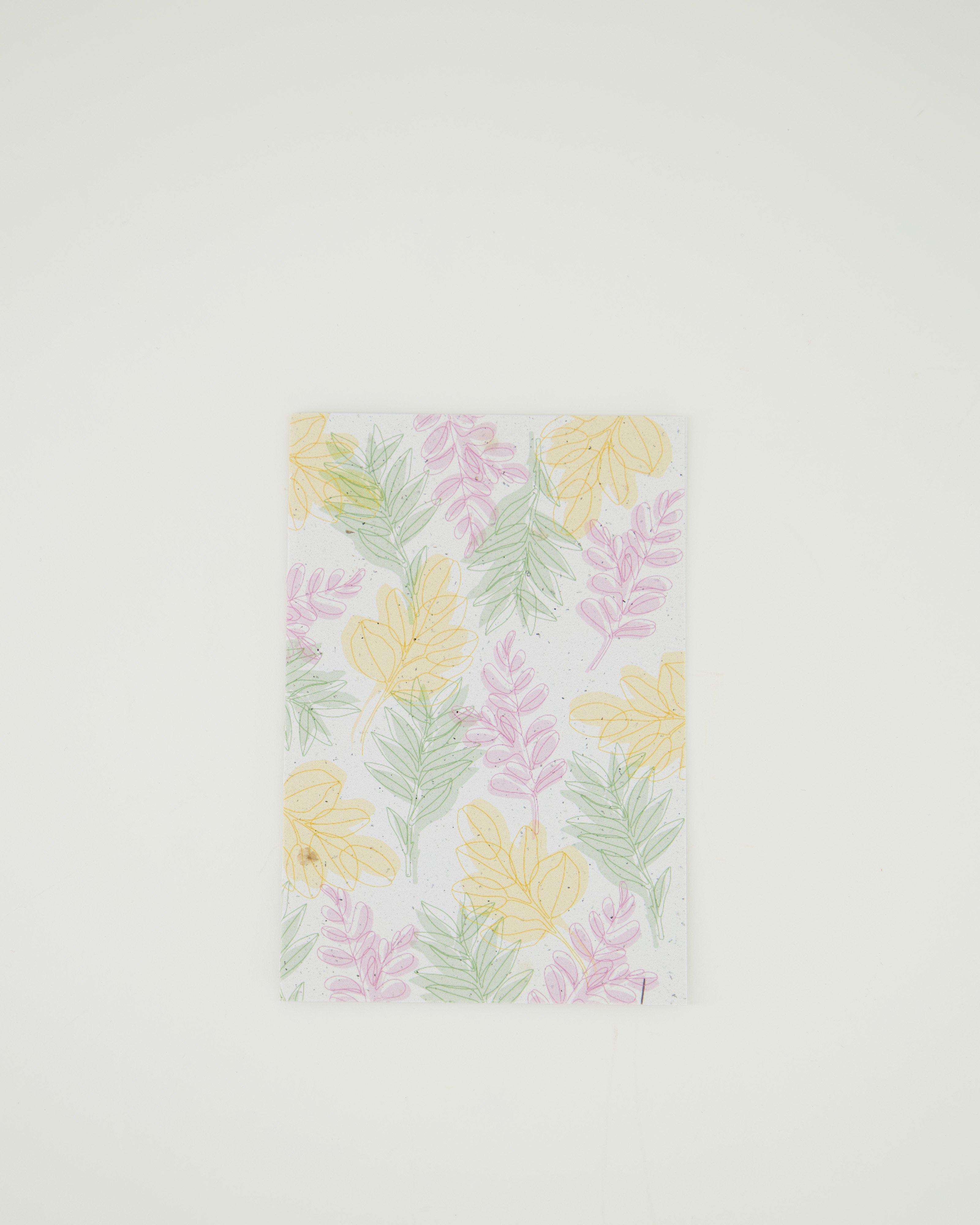 Watercolour Fern Card -  assorted