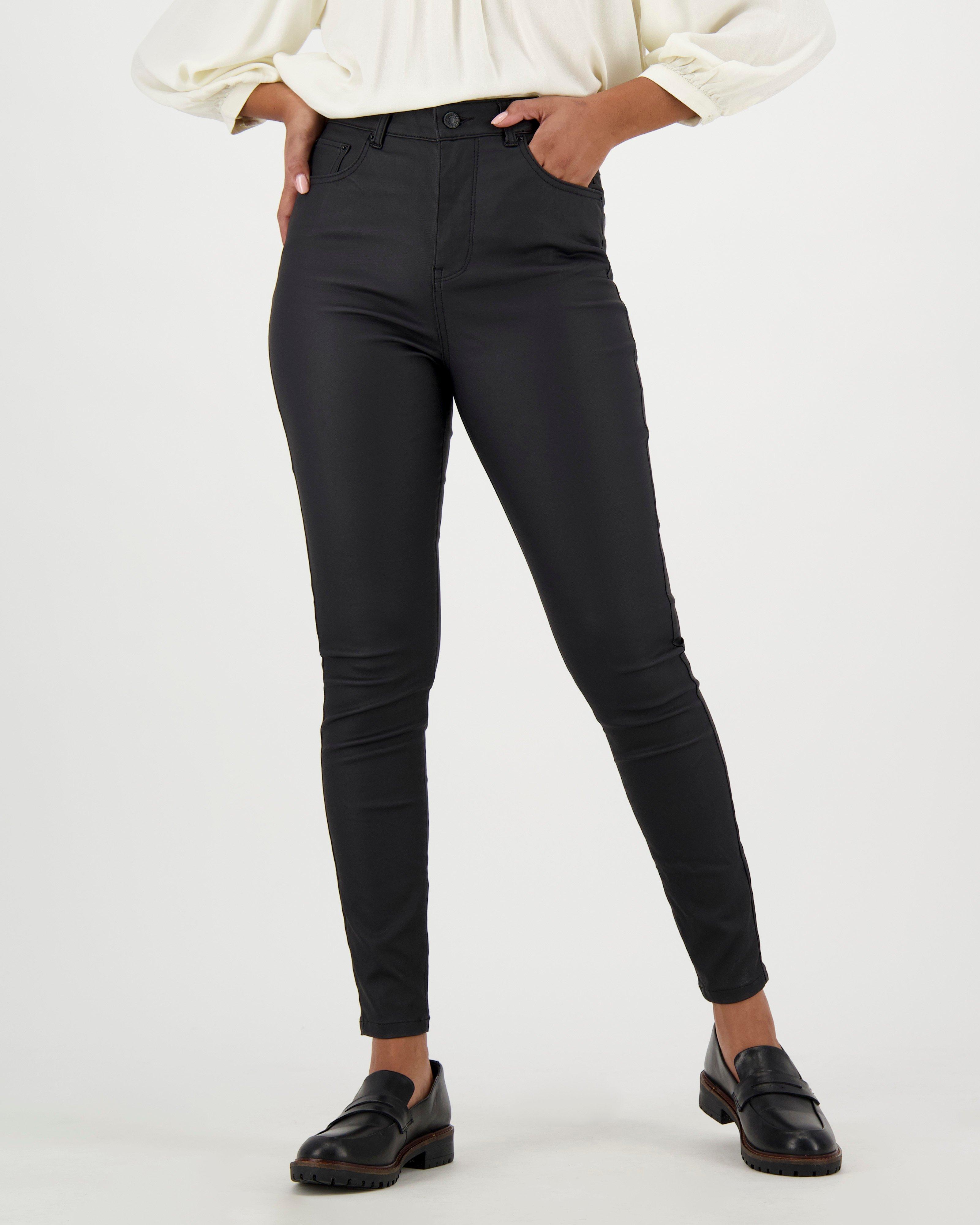 Jamie Coated Denim -  black