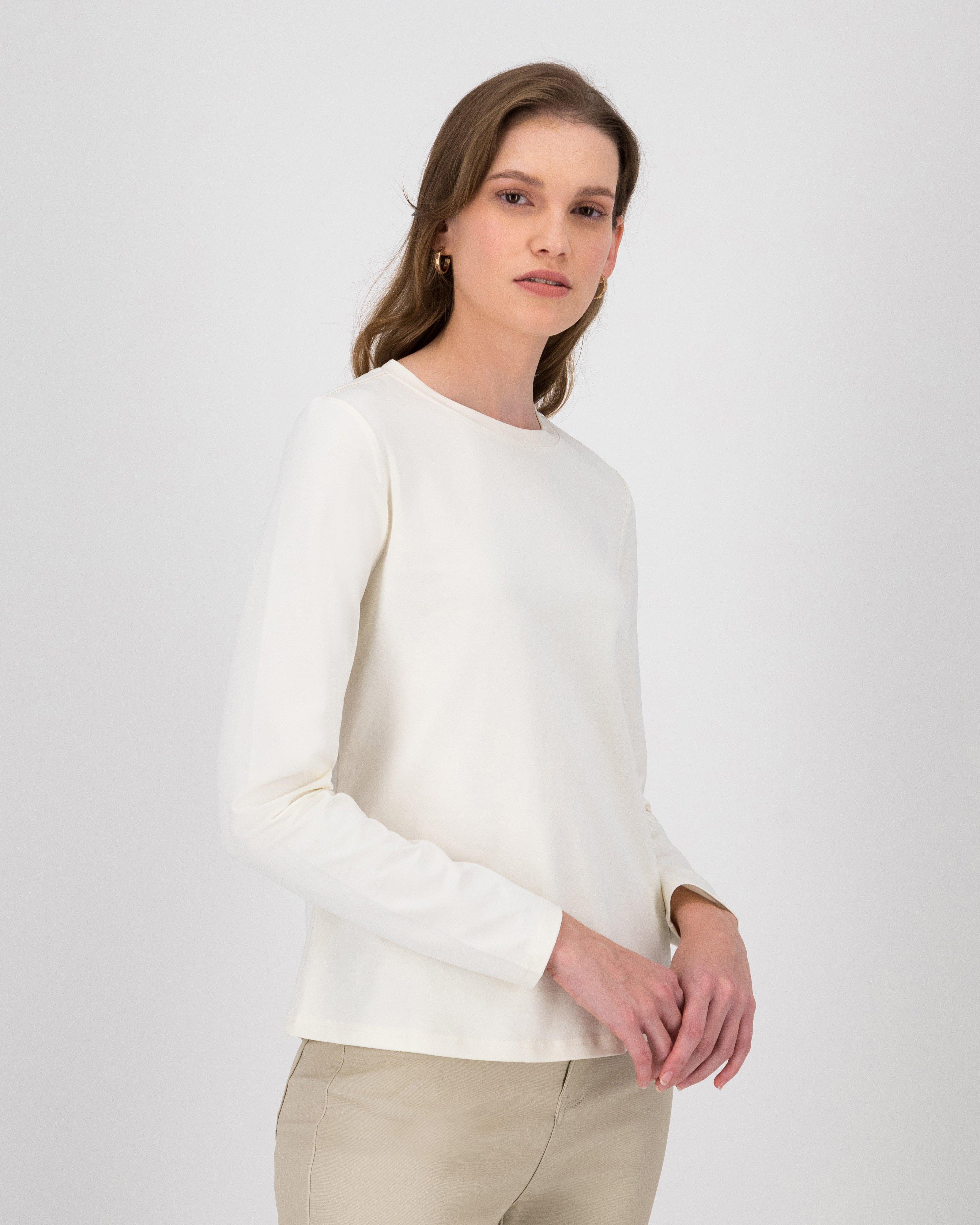 Poetry Clea Long Sleeve Tee -  stone