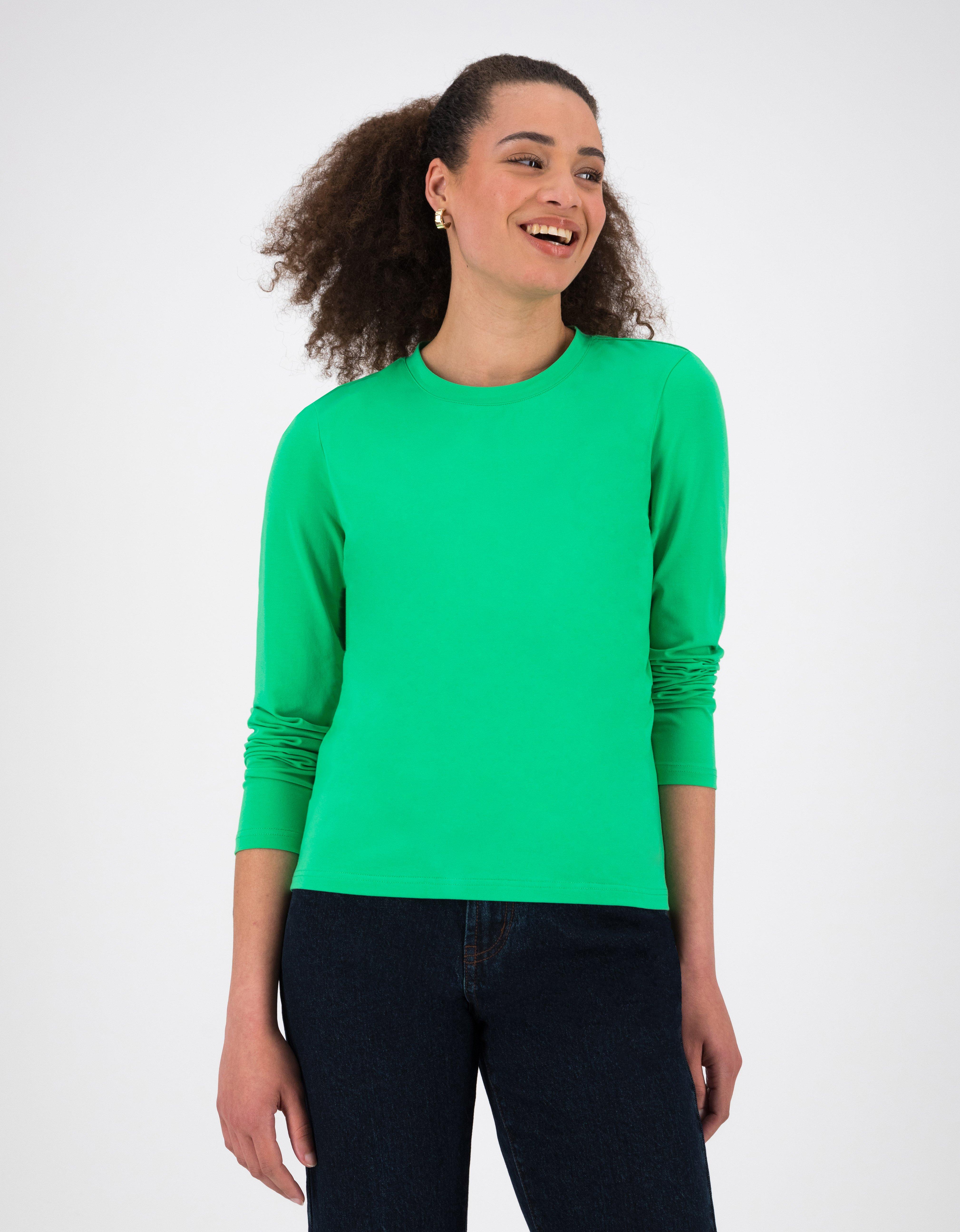 Poetry Clea Long Sleeve Tee -  green