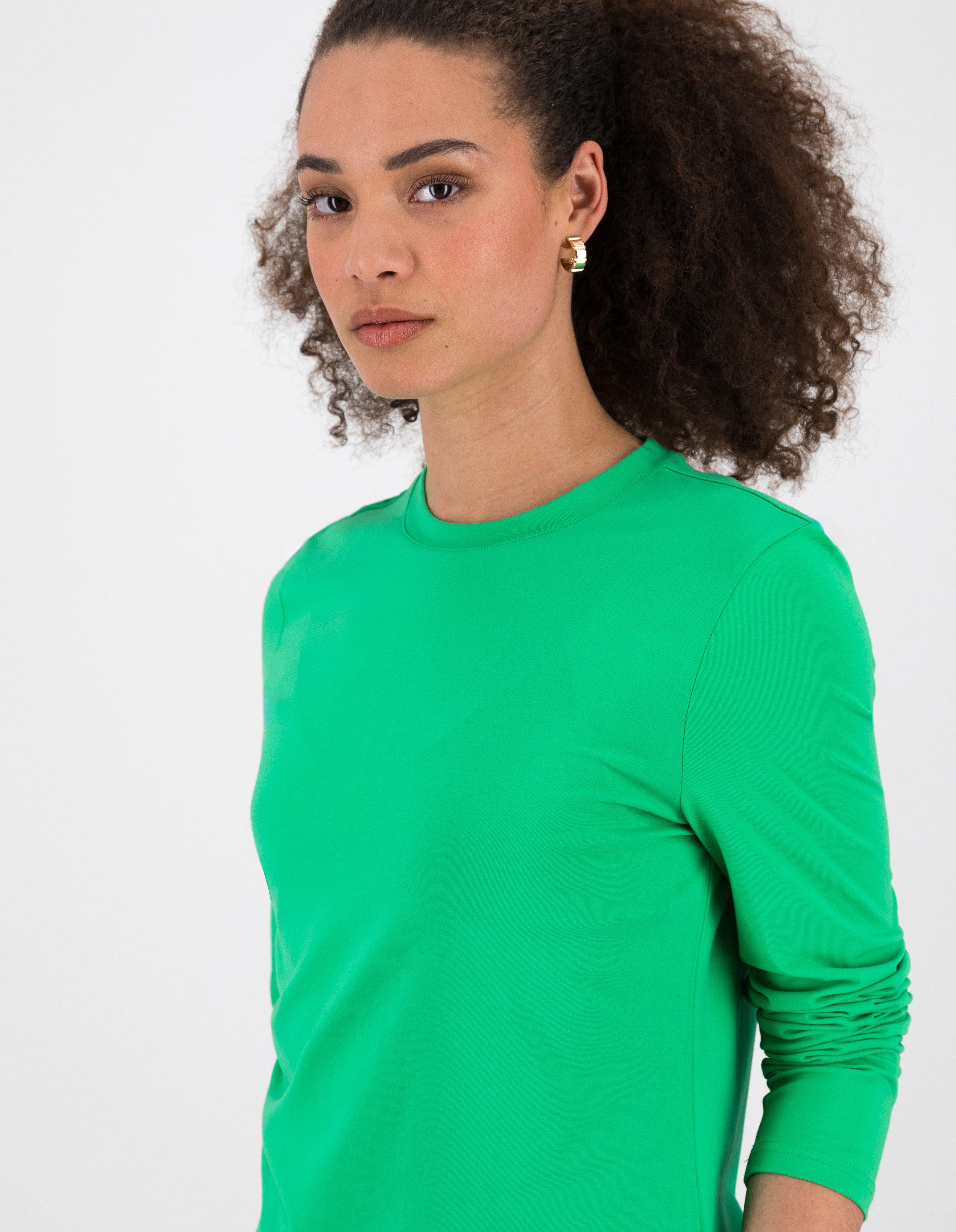 Poetry Clea Long Sleeve Tee -  green