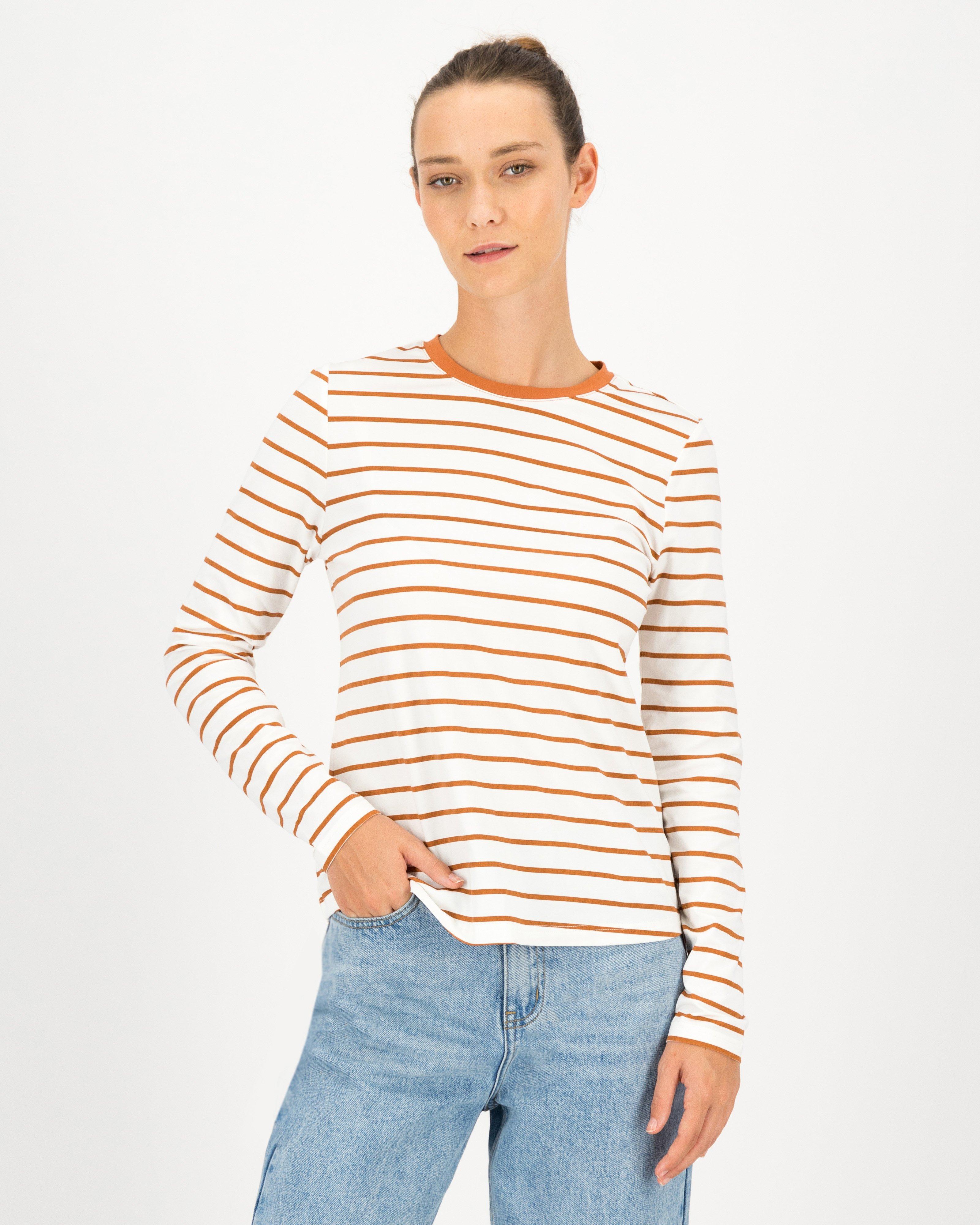 Poetry Clea Long Sleeve Tee -  rust