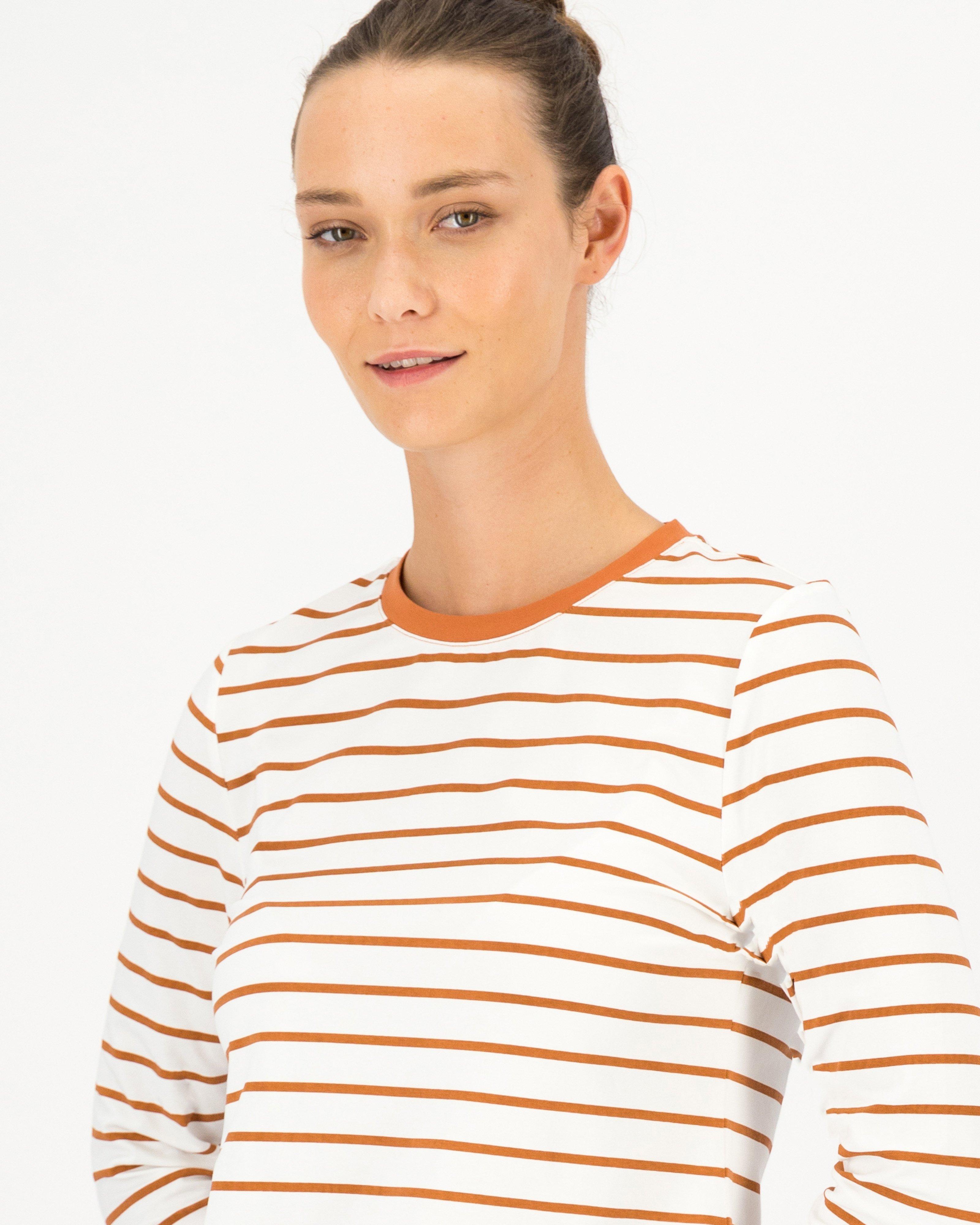 Poetry Clea Long Sleeve Tee -  rust