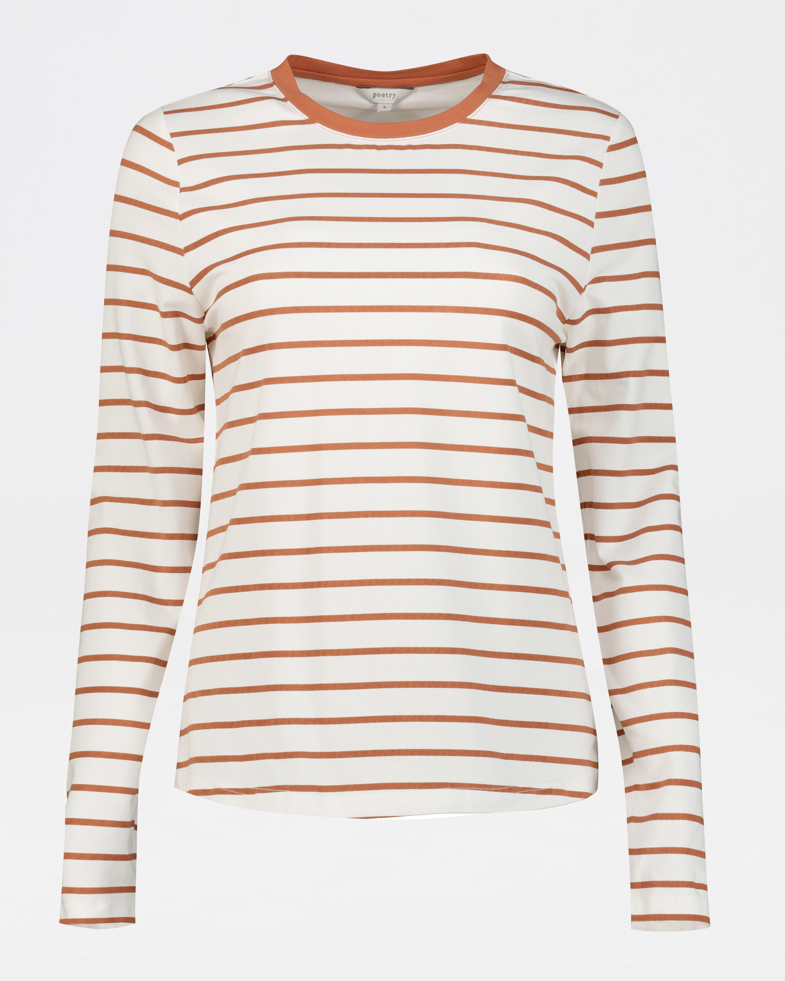 Poetry Clea Long Sleeve Tee -  rust