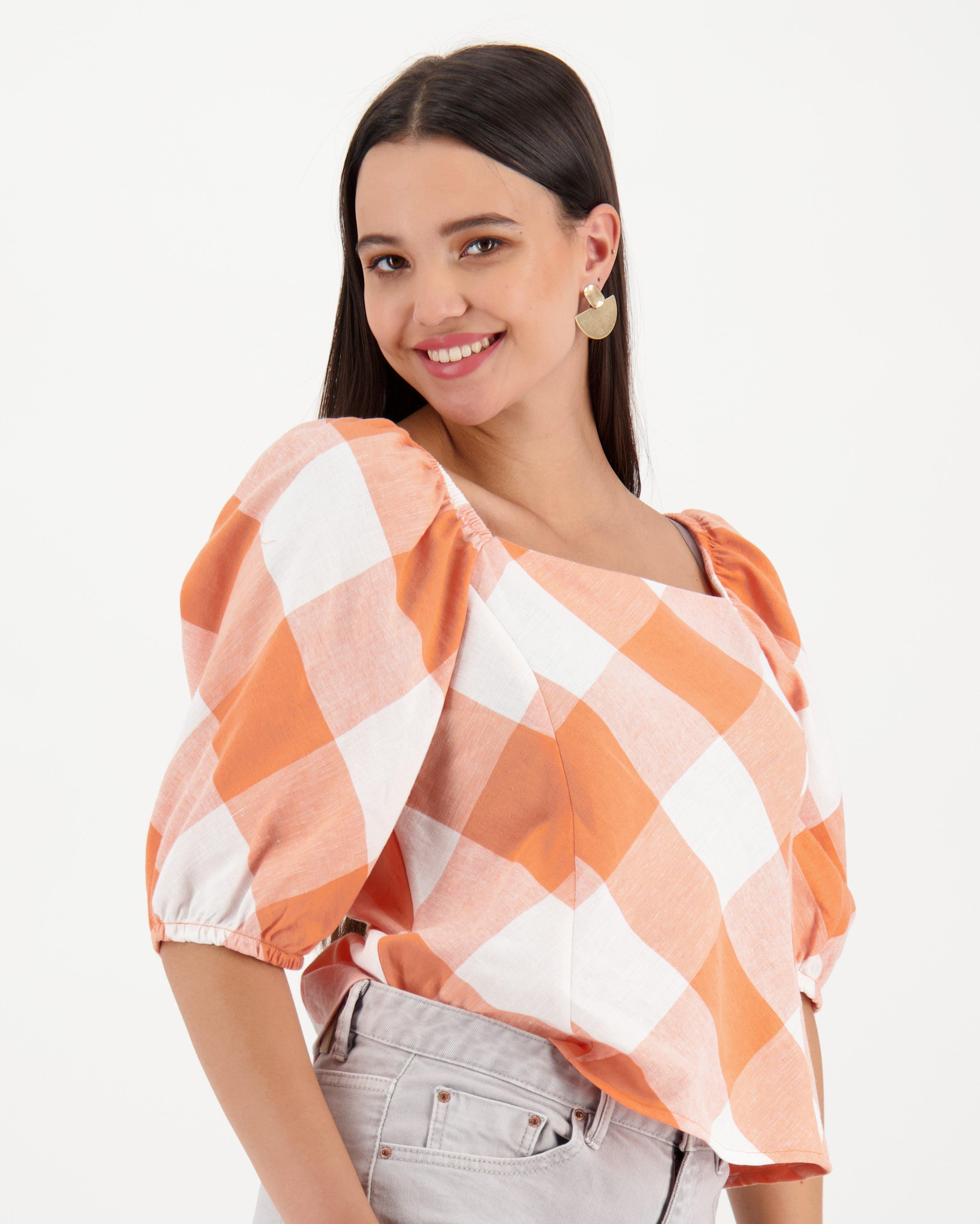 Paula Popover Top -  orange