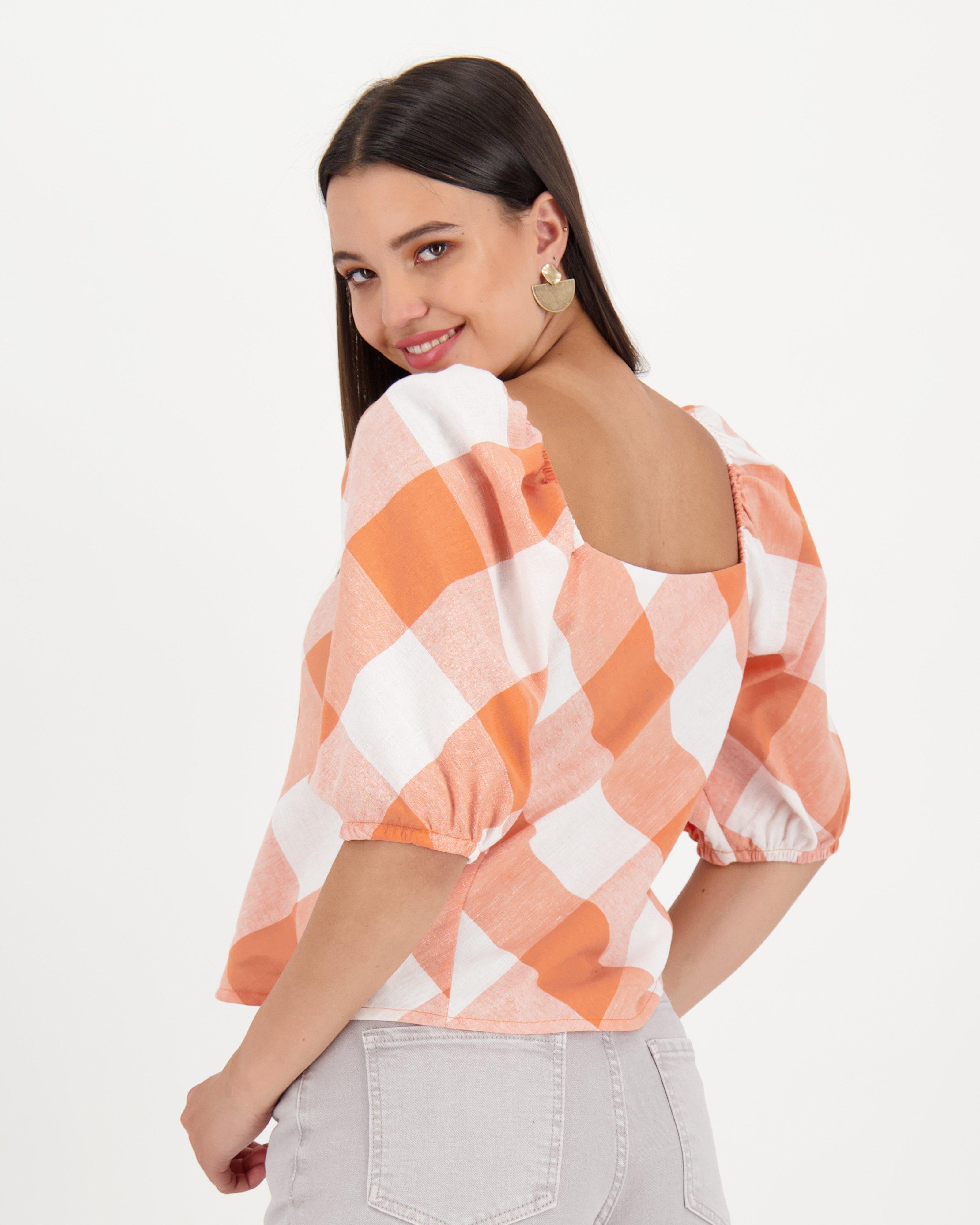 Paula Popover Top -  orange